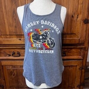Harley-Davidson Steel City Washington PA Racerback Tank Gray Women's M